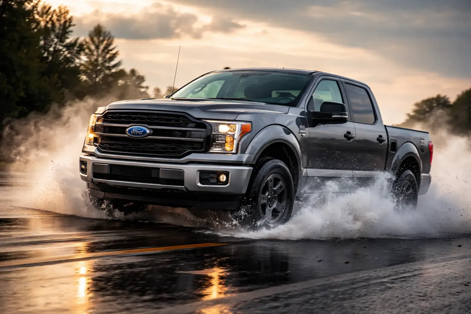 Pickup truck emergency braking analysis