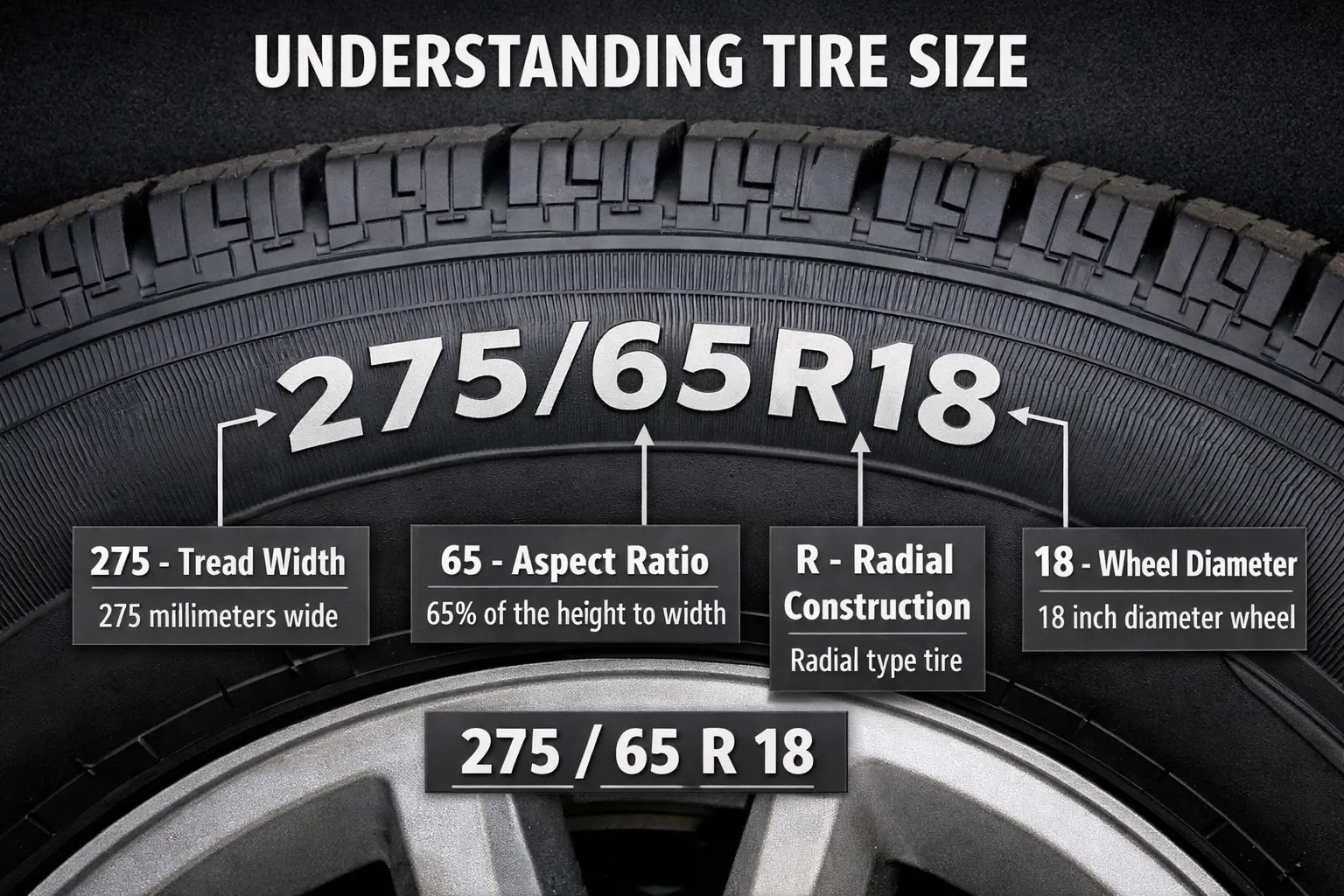 Tire rating chart diagram